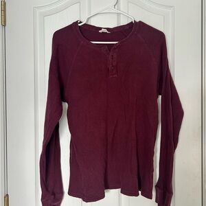 Aeropostale Burgundy Long Sleeve Tee